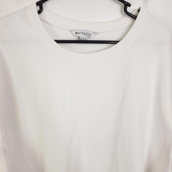 Athleta Top Womens 3X Harlow Hybrid Top Commuter Travel Casual Solid White - Picture 3 of 10